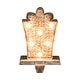 preview thumbnail 27 of 44, Glitzhome 7.5" H Christmas Silver LED Tree Star Gift Box Heavy Duty Stocking Holders Mantel Ornament Gift Box