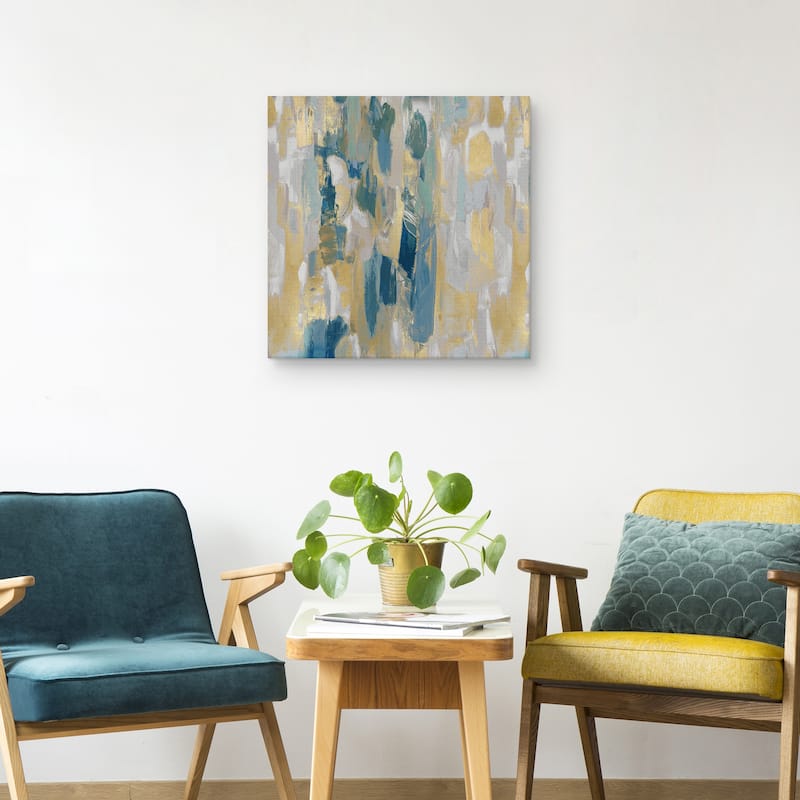 Reveal Teal I by Jennifer Martin Canvas Art Print