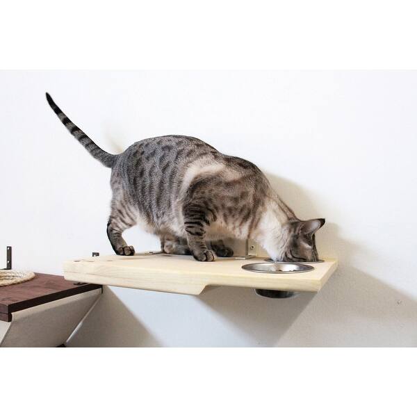 Shop Cat Dining Table Handcrafted Wall Mounted Feeder Shelf