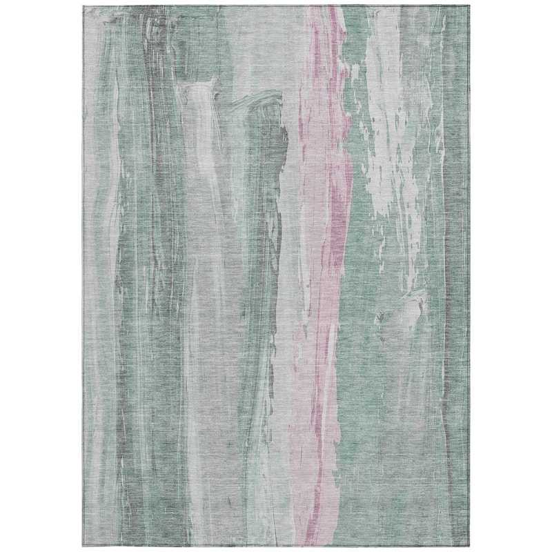HomeRoots Abstract Transitional Rectangle Outdoor Rug