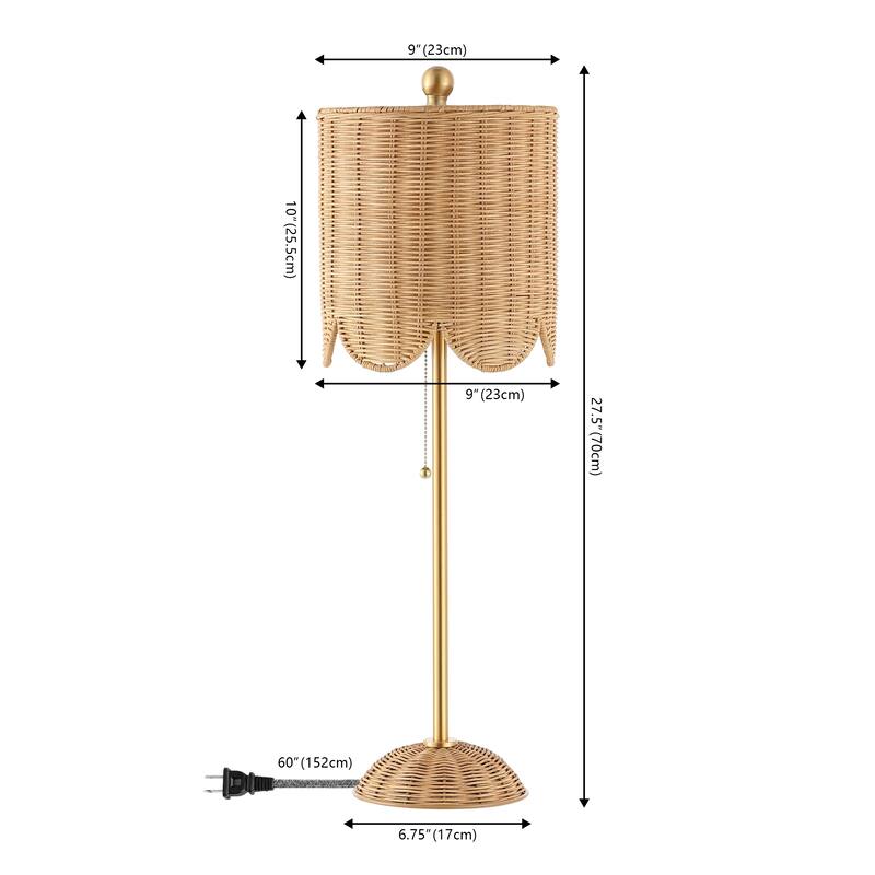 27.5" LED Table Lamp with Pull Chain (Set of 2), by JONATHAN Y