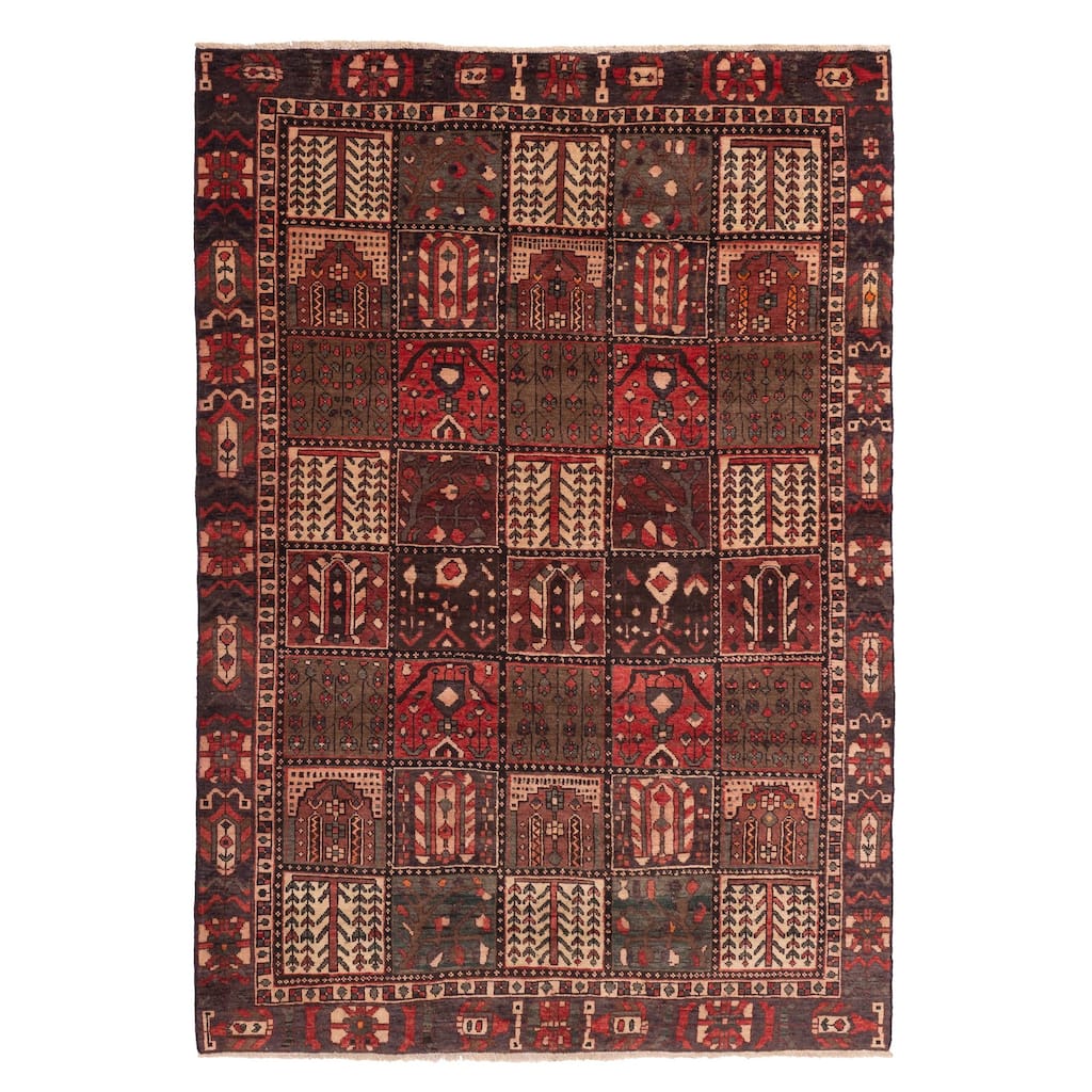 ECARPETGALLERY Hand-knotted Kayseri Vintage Red Wool Rug - 6'1 x 8'9