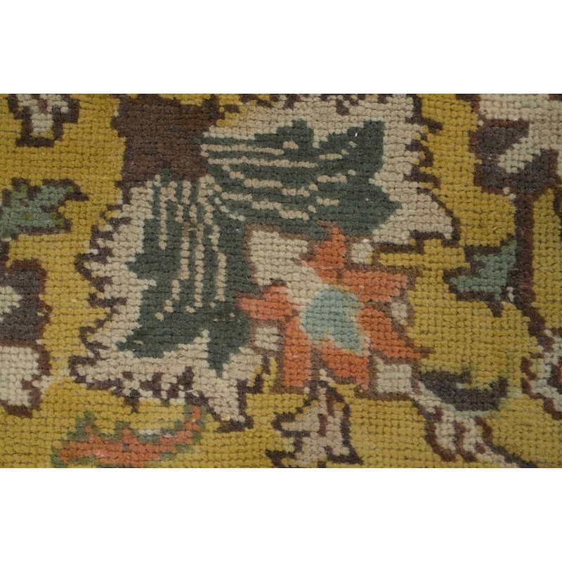 Hand Knotted Oriental 100% Wool Carpet Traditional All-Over Oranges & Rust Tabriz Area Rug - 11' 3'' X 7' 7''