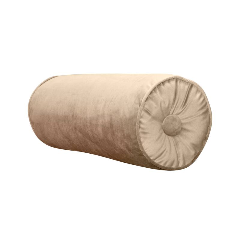 Edie At Home Luxe Velvet Neckroll Decorative Throw Pillow 7x18