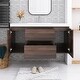 preview thumbnail 3 of 148, Floating Bathroom Vanity with Integrated Resin Top