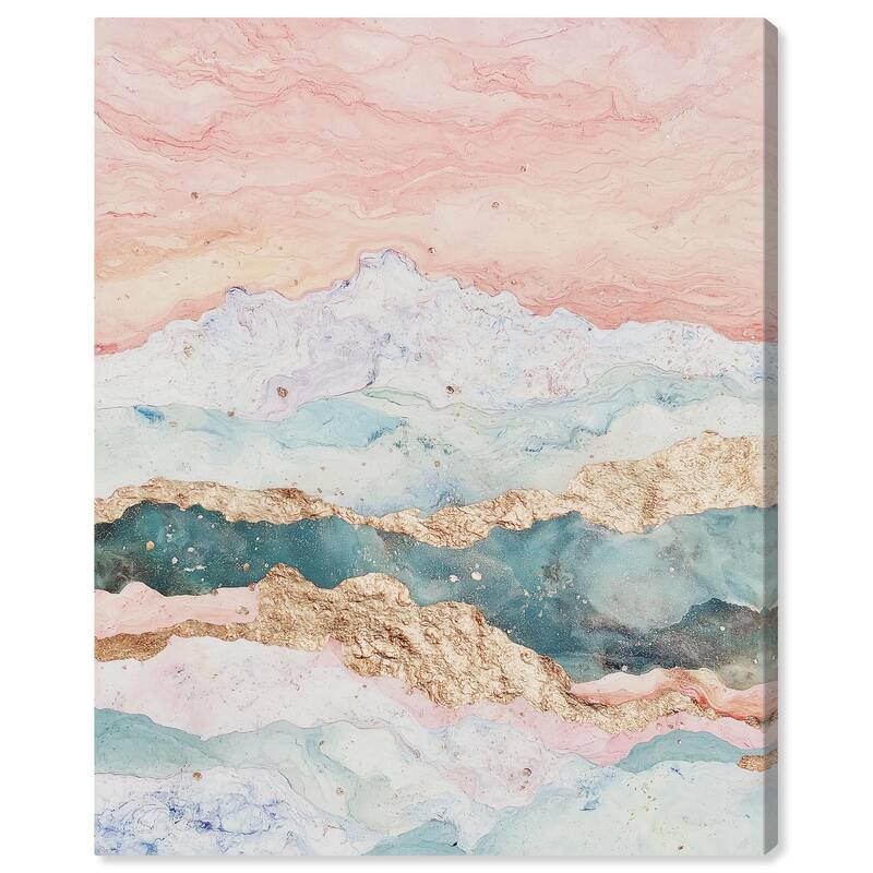 Rose Quartz Ridge Canvas by Art Remedy, Gallery Wrapped - 24" x 30"