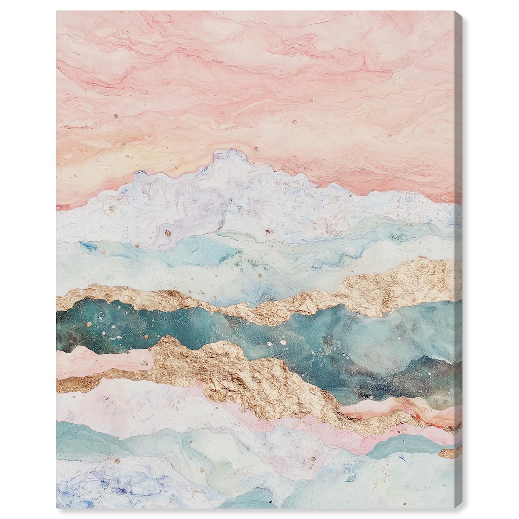 Rose Quartz Ridge Canvas by Art Remedy, Gallery Wrapped