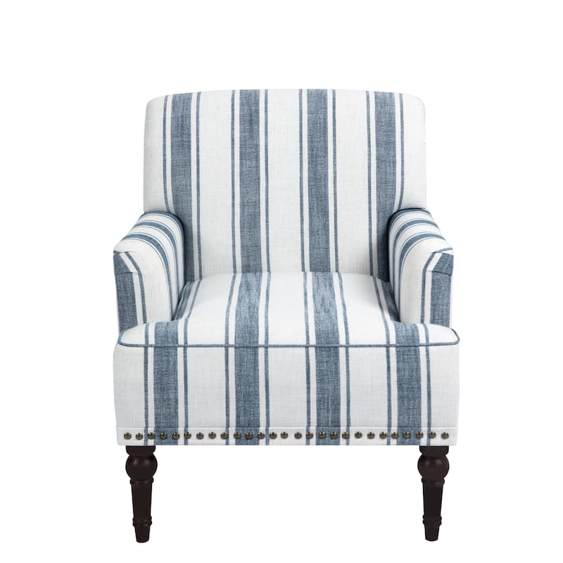 Vintage 29" W Patterned Striped Accent Chairs