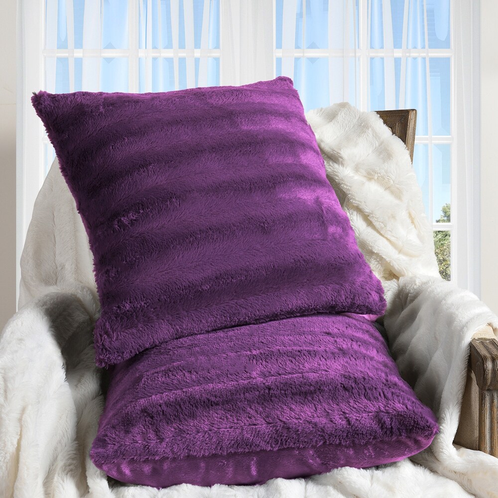 Purple decorative bed pillows outlet
