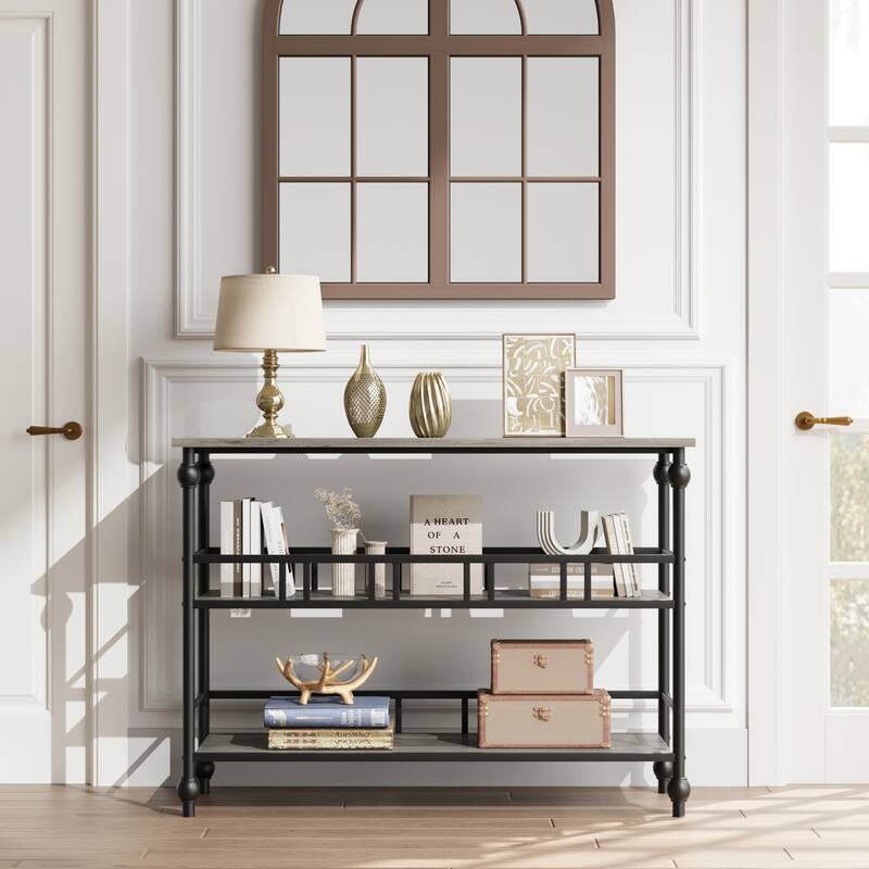 Console Table, 3-Tier Sofa Tables Narrow Entryway Table