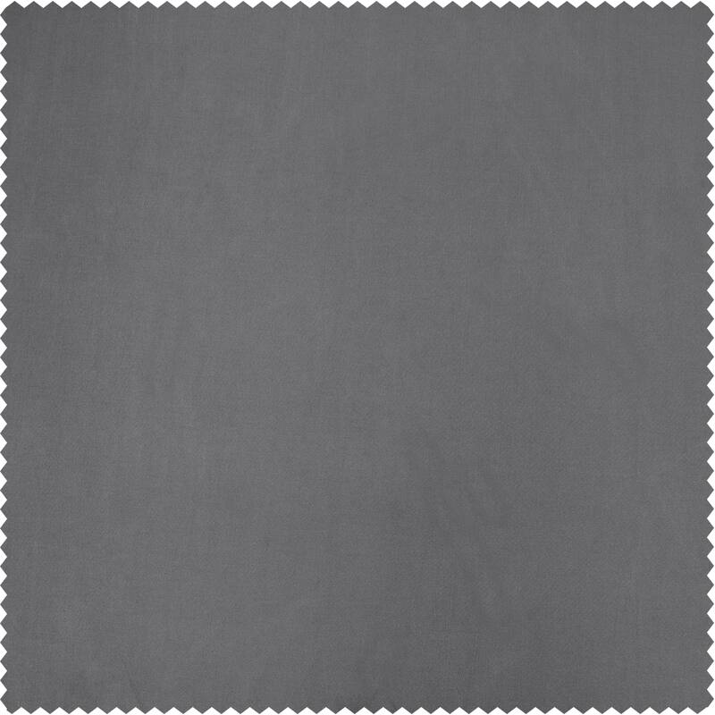 Exclusive Fabric Faux Silk Taffeta Solid Blackout Curtain (1 Panel)