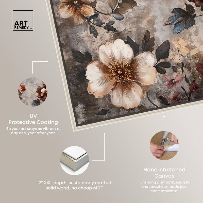 Dusk Dahlias Canvas by Art Remedy