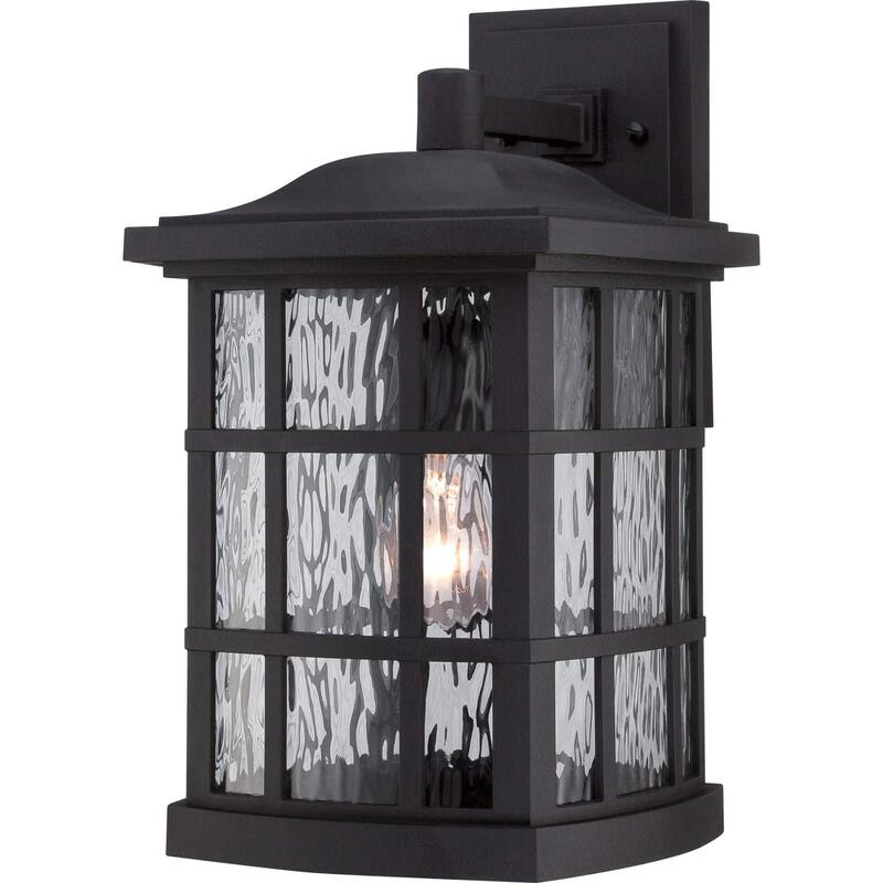 Bellevue Cambria 1 Light 16" Tall Outdoor Wall Sconce with Clear Water - Mystic Black