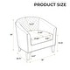 preview thumbnail 64 of 90, Axia Barrel PU Leather Accent Chair with Nailhead Trim