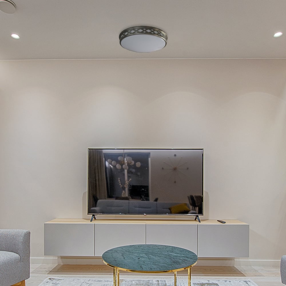 Amax Lighting 20W LED diamonud fixture in Brush Nickel Finish