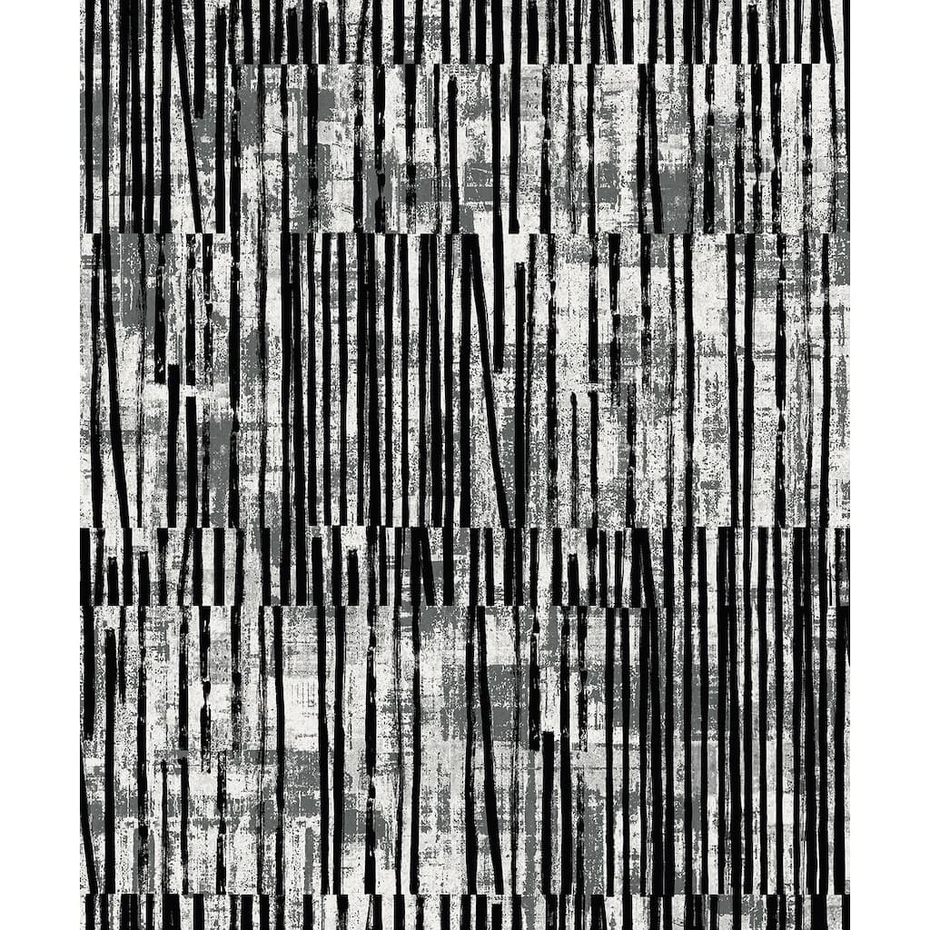 Seabrook Designs Serapha Lines Non-Woven Unpasted Wallpaper