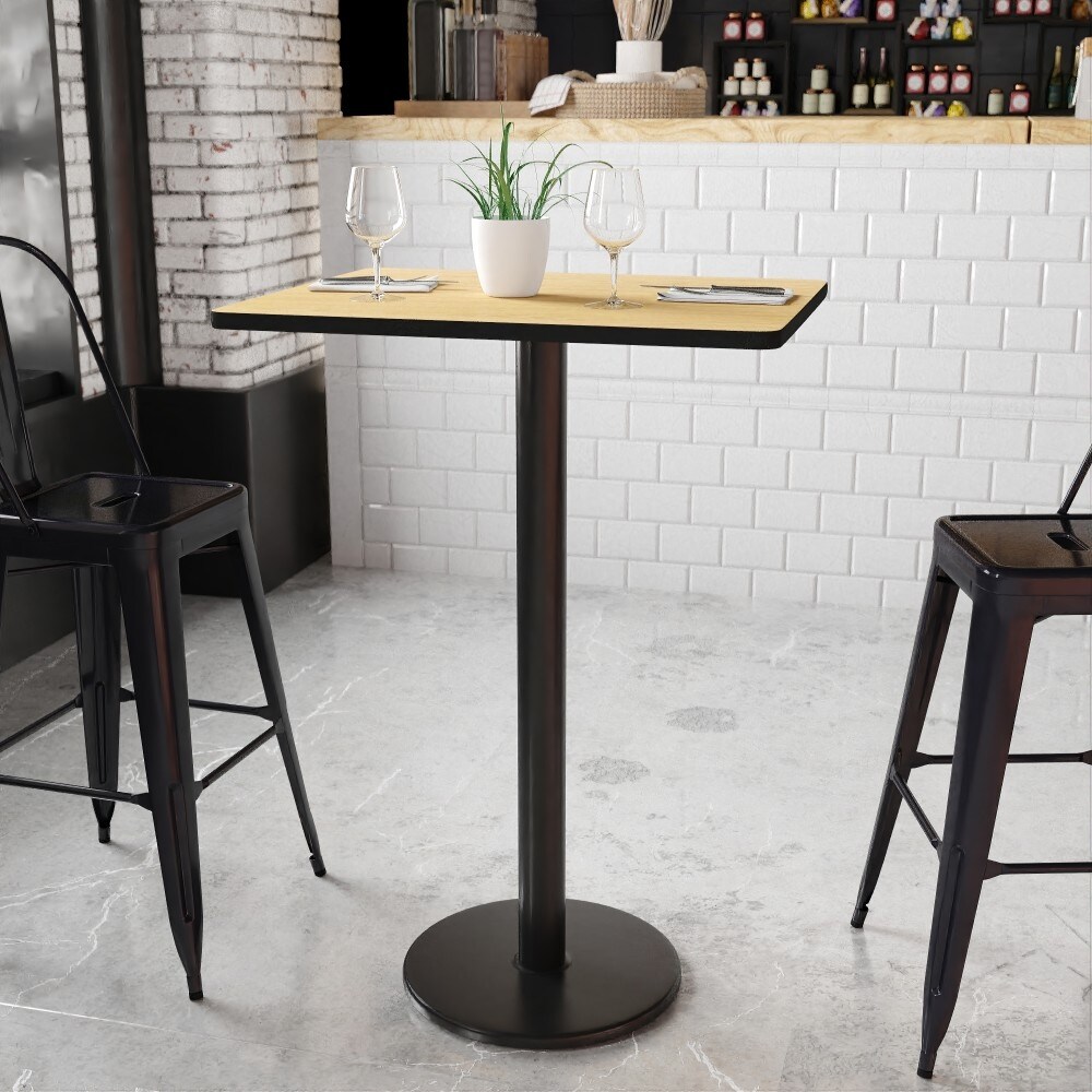 24'' x 30'' Rectangular Laminate Table Top with 18'' Round Bar