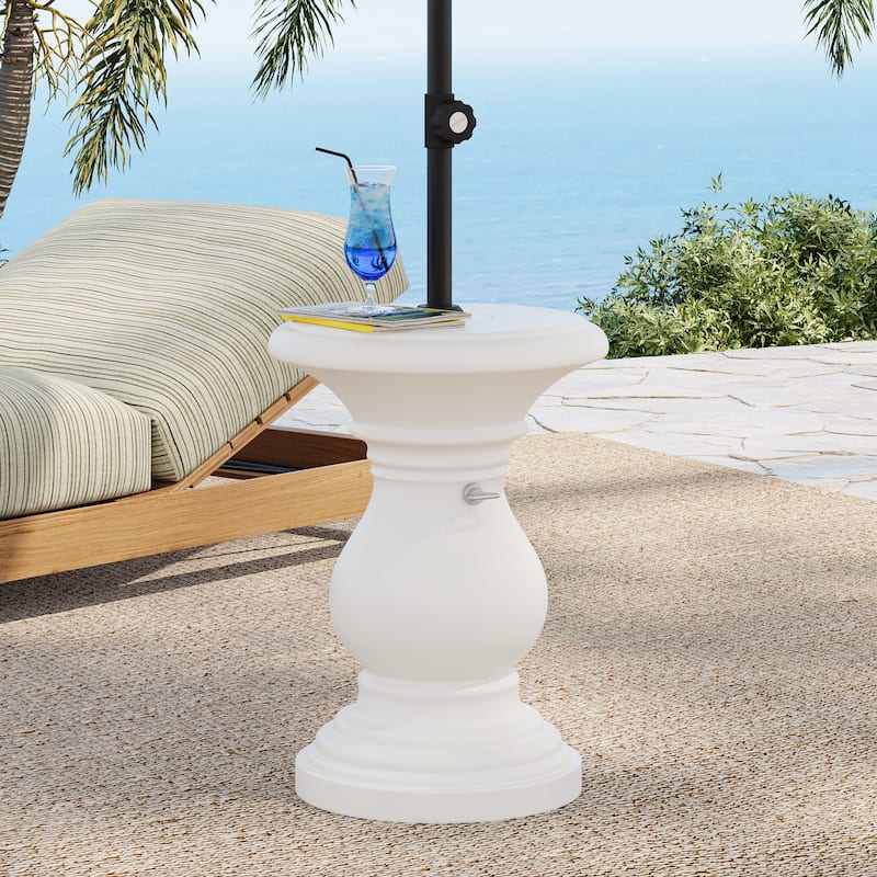 Christopher Knight Home - Moonfall Patio MGO Umbrella Base - White + MGO