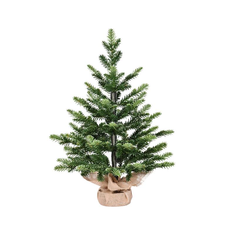 2FT Full PE Tabletop Christmas Tree with Plastic Cement-Filled Base