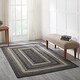 preview thumbnail 1 of 3, Sawyer Mill Black White Jute Rug Rect w/ Pad 60x96 Soft Black