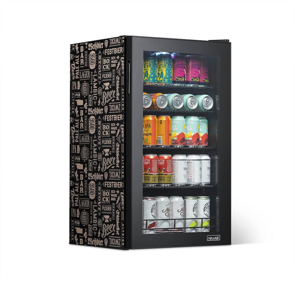 Newair “Beers of the World” Custom Designed Freestanding 126 Can Beer Fridge