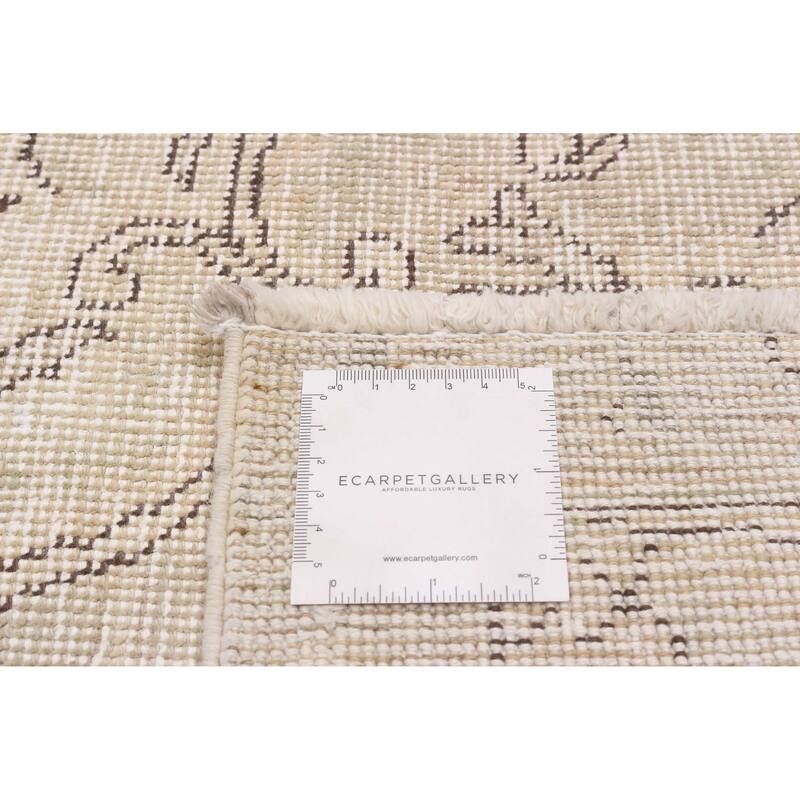 ECARPETGALLERY Hand-knotted Antalya Vintage Khaki Wool Rug - 9'5 x 12'1