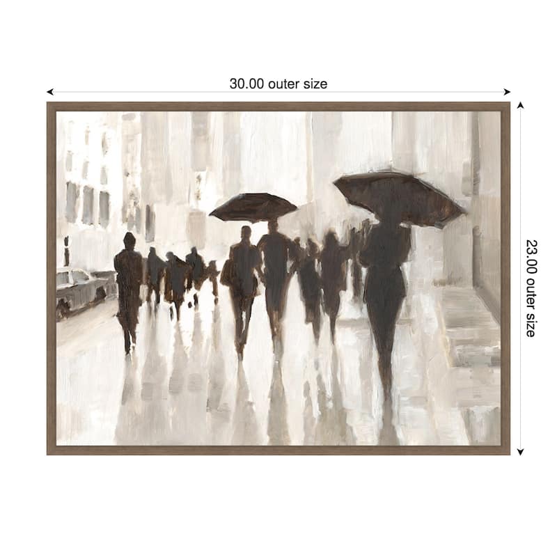 Clearing Rain by Ethan Harper (30 x 23 in.), Framed Canvas Wall Art Print