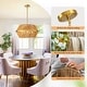 preview thumbnail 8 of 14, Handmade Hemp Rope Chandelier 5-Light Ceiling Hanging Light