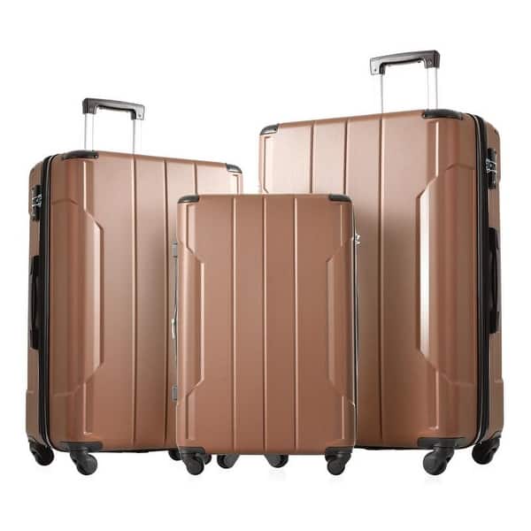 3 Piece Travel Storage Suitcase Bag Set ABS Trolley Case with TSA