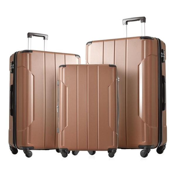 3 Sets Expandable Luggage Lightweight Hard Cases with TSA Lock