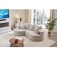 preview thumbnail 8 of 7, Christopher Knight Home - 106'' Cloud Curved Sectional Sofa with Right Chaise Lounge and Ultra-Soft Foam Comfort