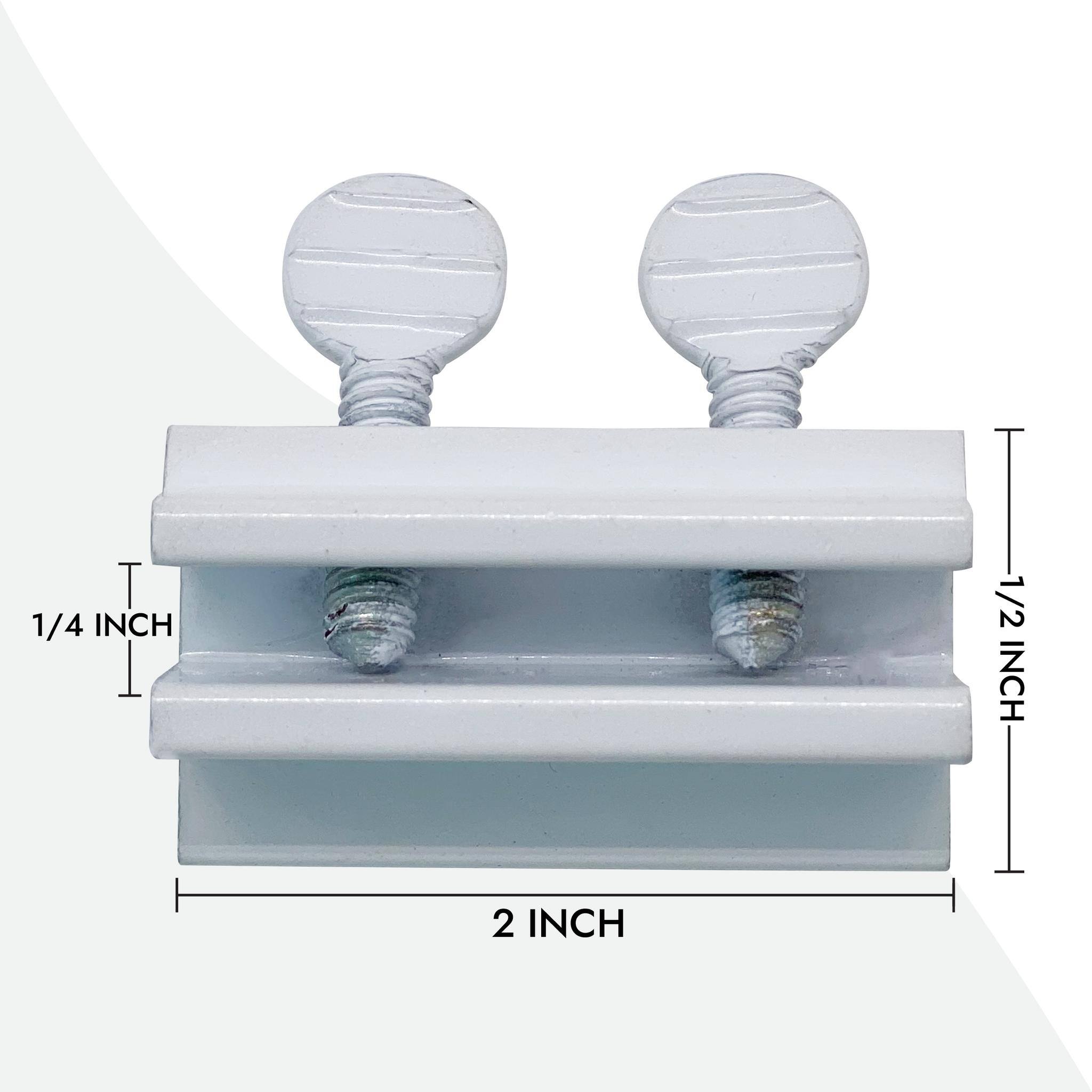NUSET Sliding Window Lock, Double Thumbscrew, White Pack of 10 Bed