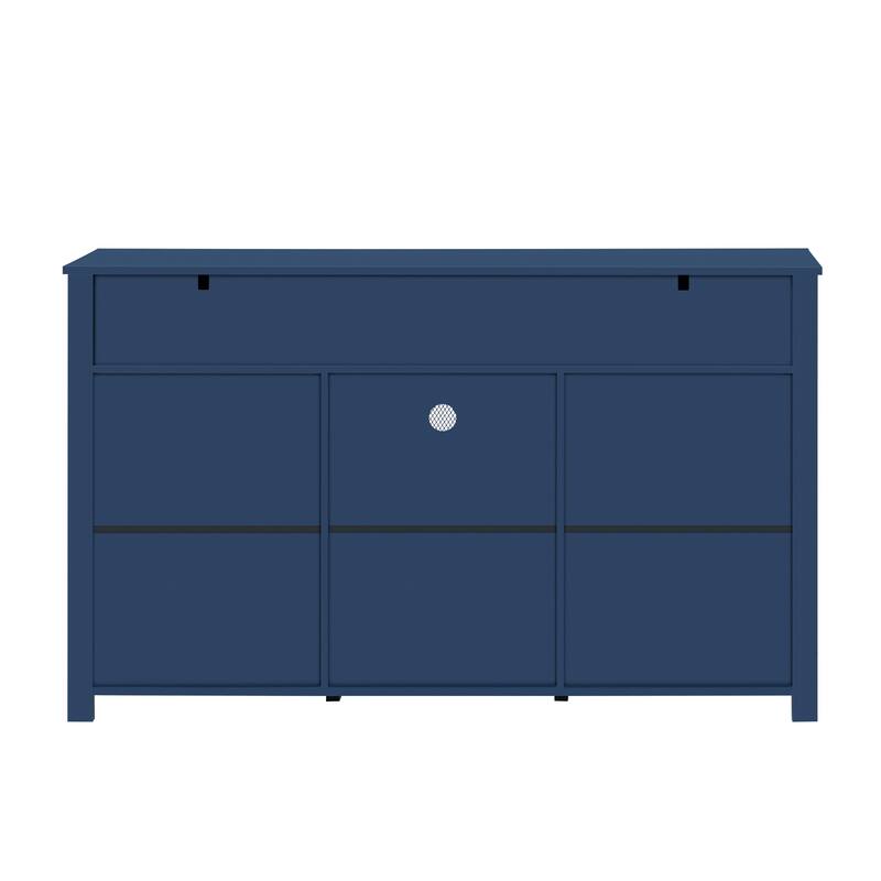 Roomfitters 55" Sideboard Buffet Cabinet with 3 Drawers and Sliding Barn Doors, Farmhouse Storage for Kitchen & Dining
