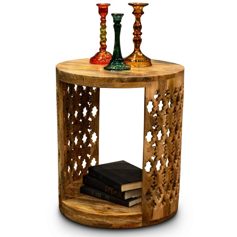 Steve Silver Brody Mango Wood Round End Table