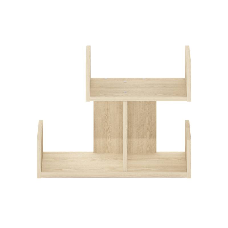 Furinno Hermite Wooden Desktop Bookshelf Storage Organizer for Home and Office Supplies, Espresso