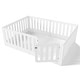 preview thumbnail 37 of 37, Queen Size Montessori Floor Bed with Door & High Fence, Solid Wood Low-Profile Sleep and Play Bed Frame