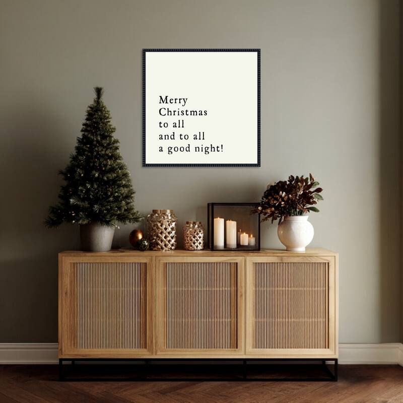 Merry Christmas To All by Amanti Art Portfolio Framed Canvas Wall Art Print