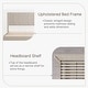 preview thumbnail 29 of 70, Spruce & Spring Eleanor Upholstered Platform Bed Frame with Vertical Stripe Headboard