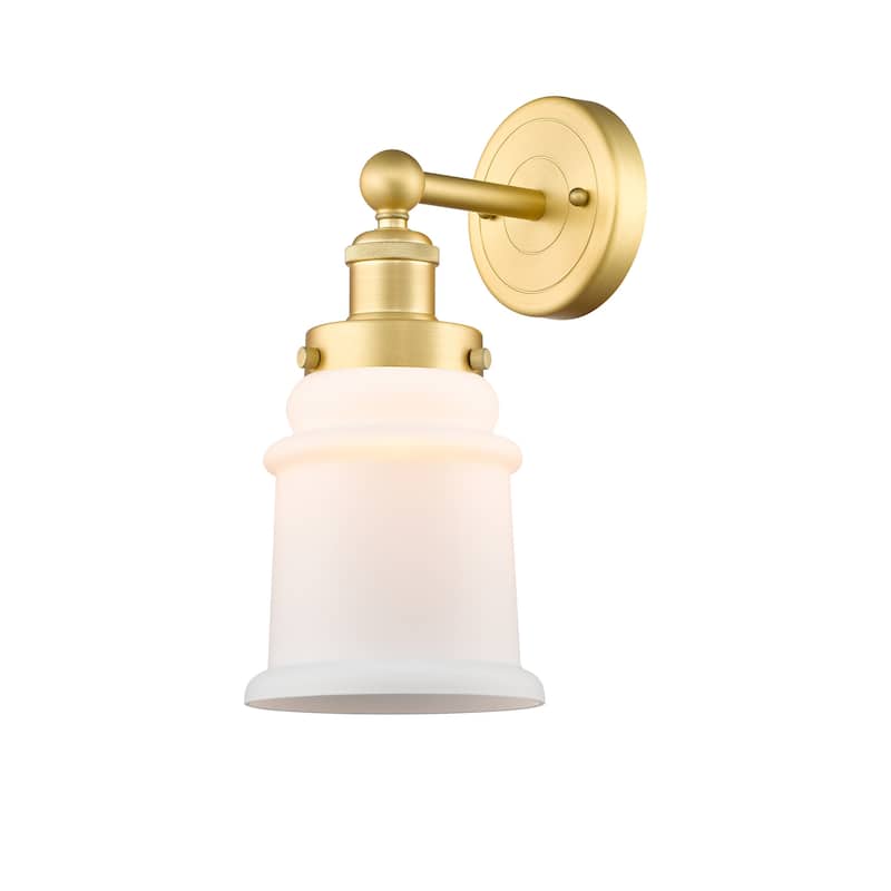 Innovations Lighting 616-1W-13-6 Canton Sconce Canton 13" Tall Wall - Satin Gold / Matte White