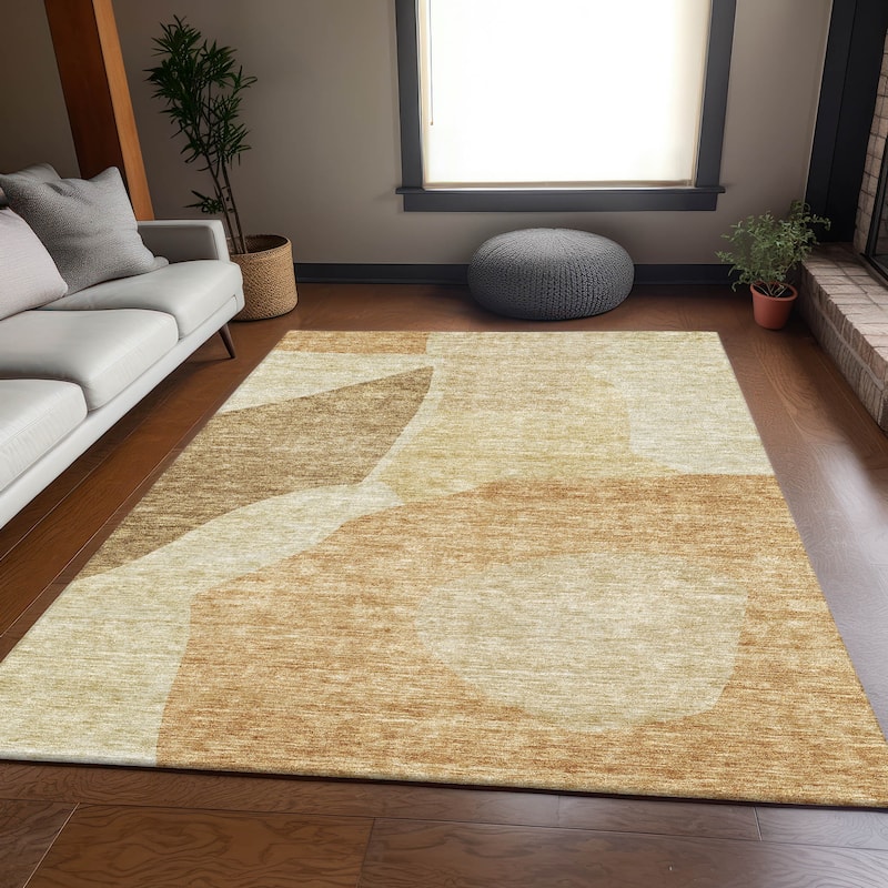 Premium Washable Super Soft Contemporary Geometric Mayfield Rug - Beige - 3' x 5' - Rectangle