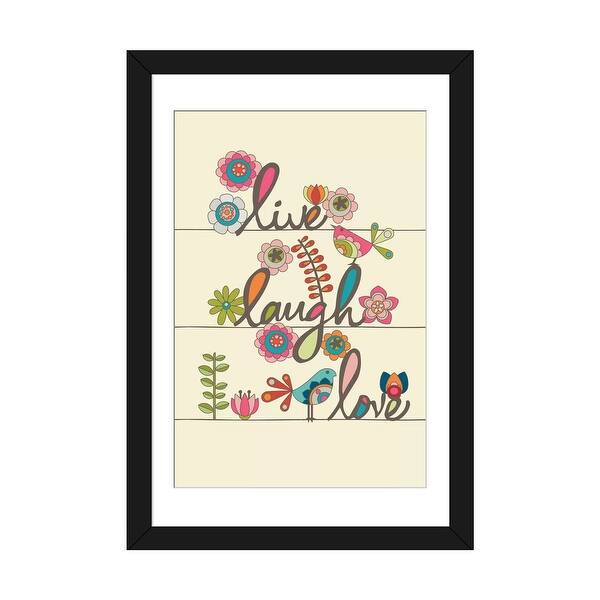 slide 2 of 20, iCanvas "Live Laugh Love" by Valentina Harper Black - 32x24x1
