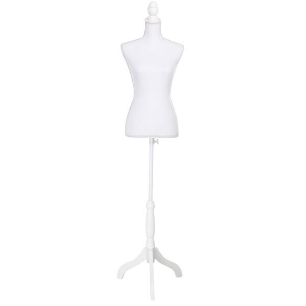 Costway White Female Mannequin Torso Dress Form Display W Tripod Stand Overstock 15954942
