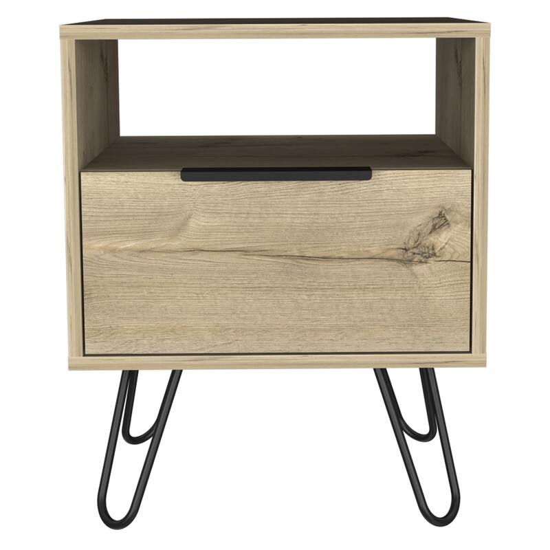 Modern Nightstand with 1 Drawer and 1-Shelf End Table Side Table Night Stand Bedside Table for Bedroom, Living Room