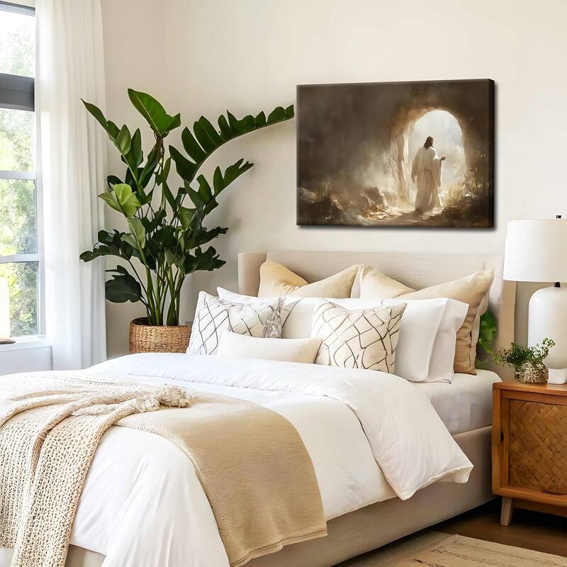 Jesus Leaves the Tomb Canvas Wall Art