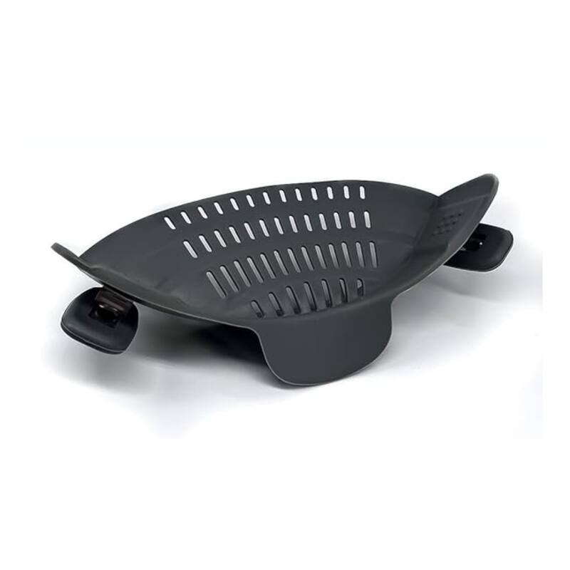 Silicone Food Strainer for Pots, Pans, Bowls & more - Black