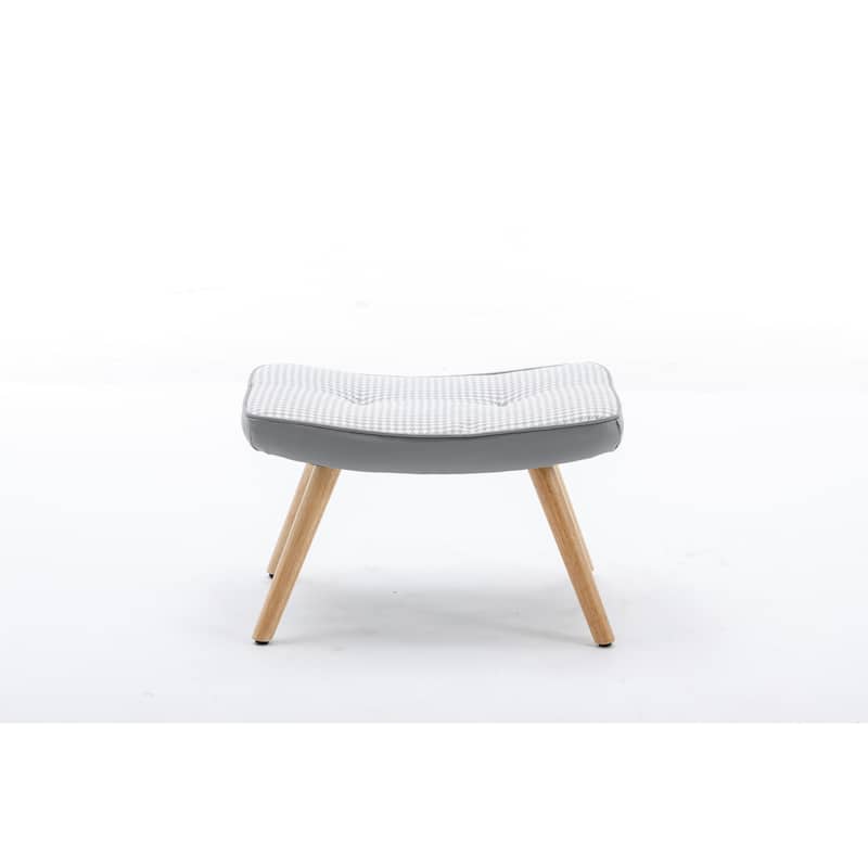 Wooden Step ottoman,Wooden Step Stool for Adults,Square Cushion Foot Stool,Small Stool with Non-Slip Pad,Wood Stool Suitable