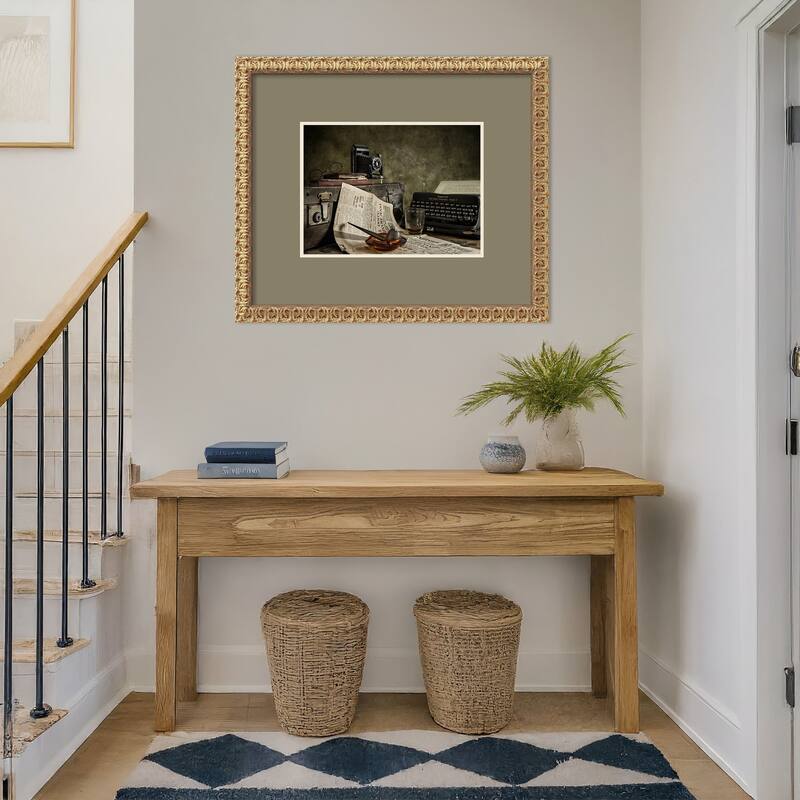 Jonnie Walker War Correspondent by Nick Walton Wood Framed Wall Art Print