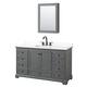 Option Dark Gray / White Quartz Top / Matte Black