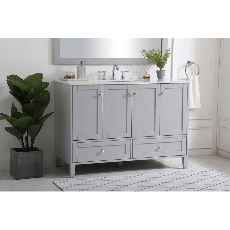 Elegant Lighting Sommerville 48" Free Standing Single Basin Vanity Set