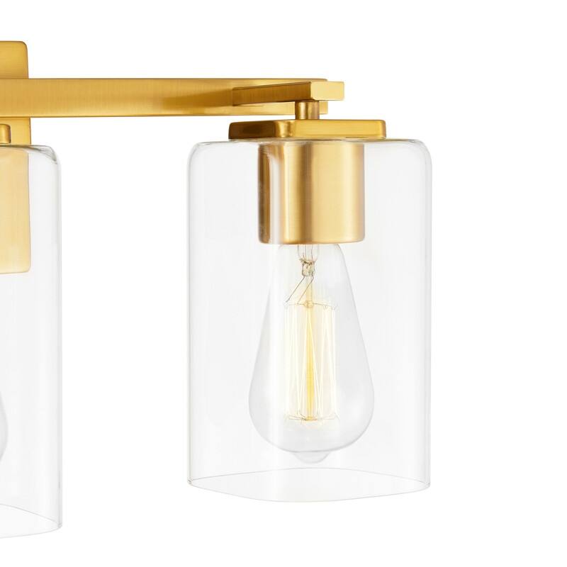 KAWOTI 20.75in. 3-light Bathroom Vanity Light with Square Glass